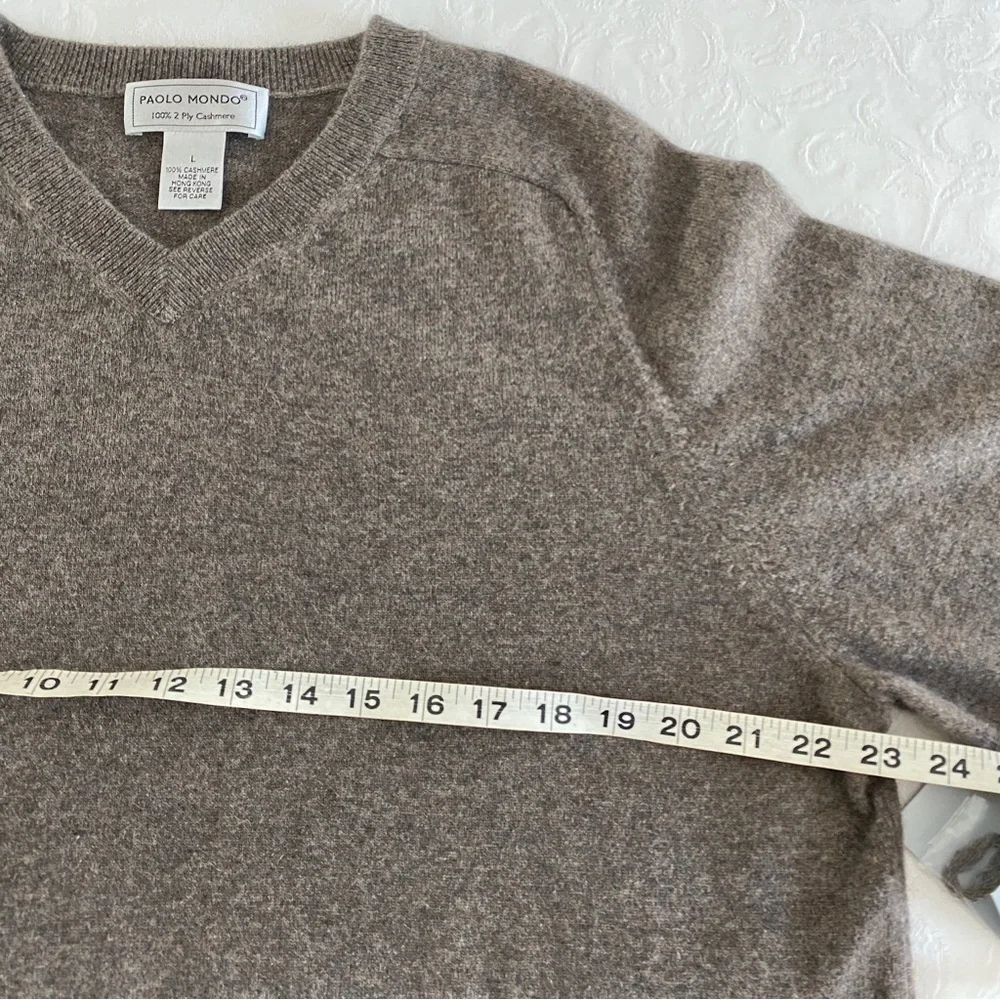 Paolo Mondo V neck brown Cashmere sweater